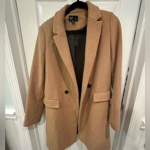 Zara Wool Blend Camel Pea Coat